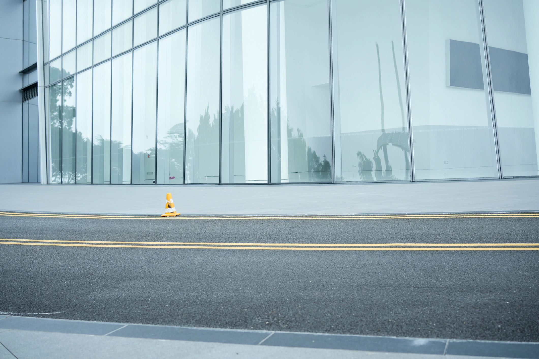 Commercial glass building exterior